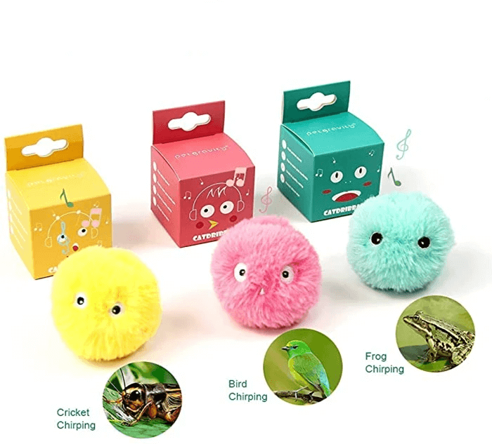 CuddlePet™ Catnip Play Ball – Interactive sound toy